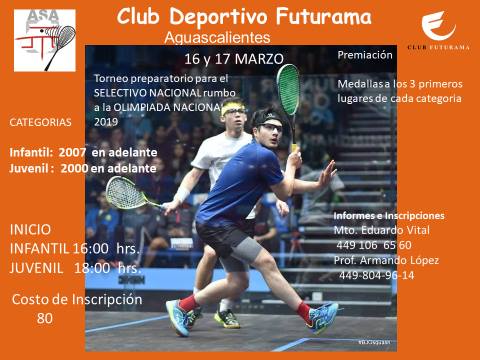 Torneo Squash Club Deportivo Futurama 